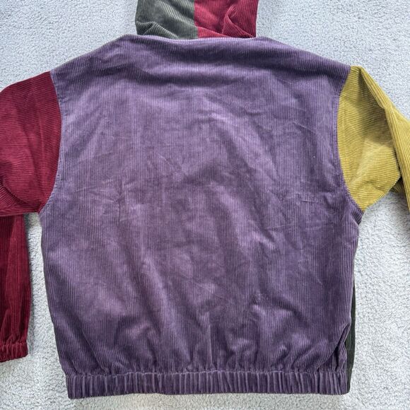 Teddy Fresh Hoodie Mens M Colorblock Henley Corduroy Pullover Cotton - Picture 7 of 8